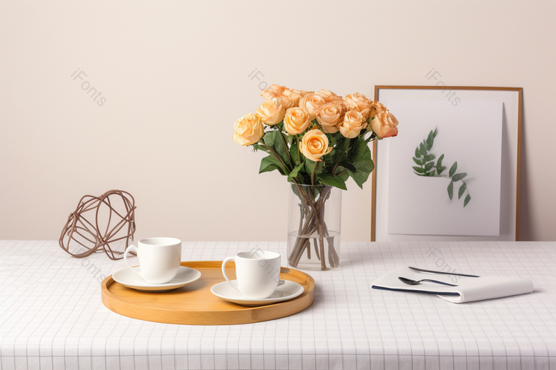 桌面布置花艺插花玫瑰摄影真实室内,高清,摄影图,摄影图片,图片大全,摄影图免费下载